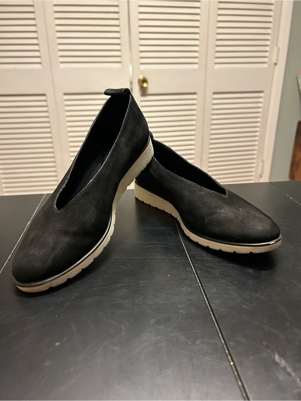 Eileen Fisher 'Humor' Wedge Sueded Ballet Flats